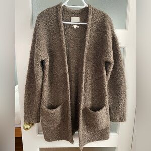 Long Wilfred cardigan - size M - in dark taupe colour.